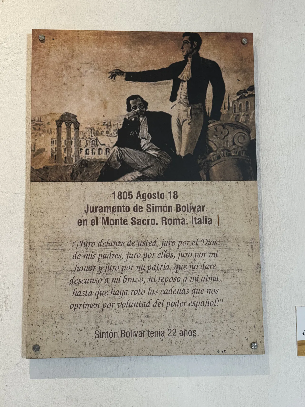 Le serment de Simón Bolívar pour l’indépendance