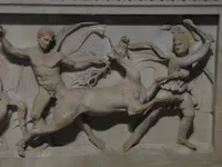 Alexander Sarcophagus with Bas-Relief Carvings