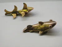 Ancient Gold Shark Pendants