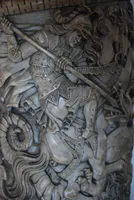 Ivory Relief of Knight and Dragon