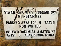 Apartheid-Era Segregated Taxi Sign
