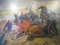 The Battle of Puebla Painting