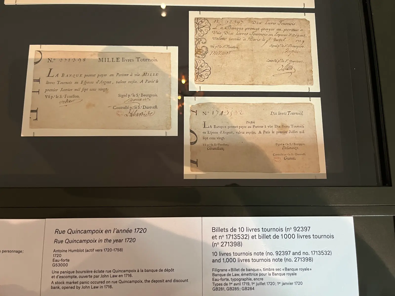 10,000 and 1,000 Livres Tournois Notes