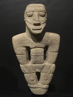 Diquís Stone Figure in Squatting Pose