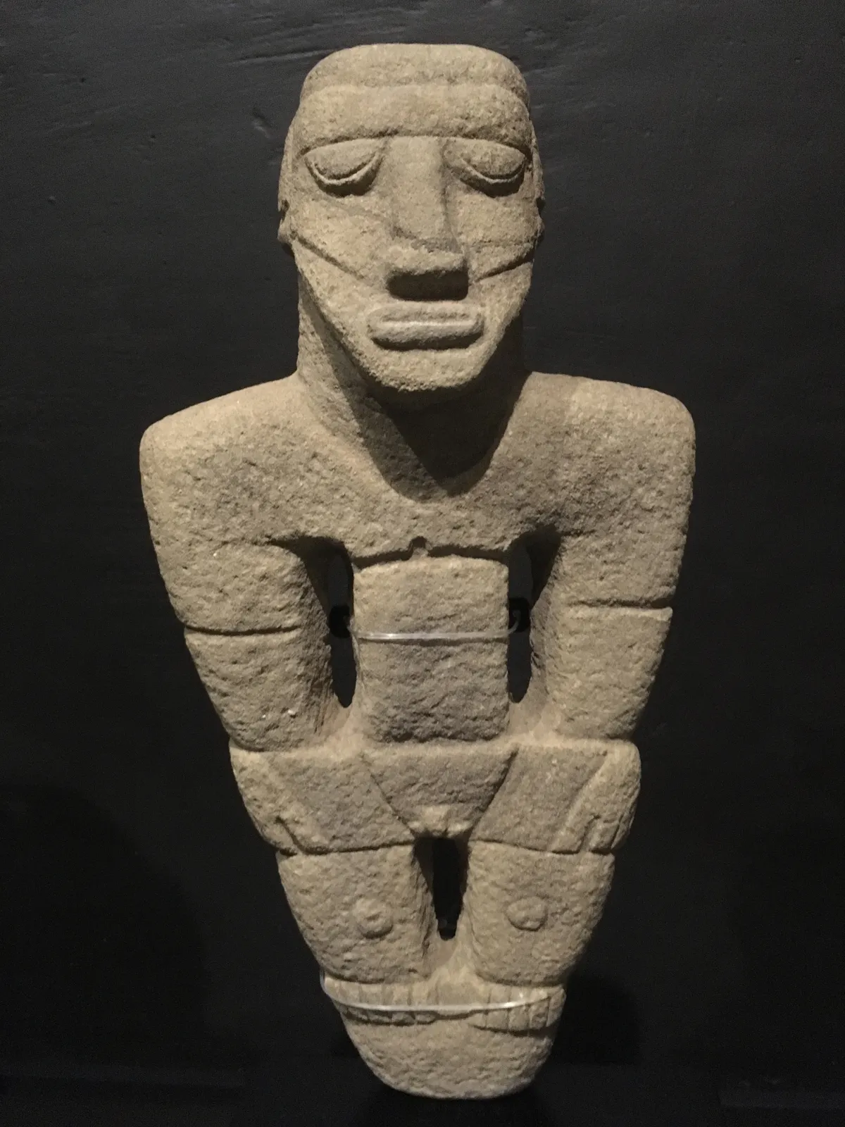 Diquís Stone Figure in Squatting Pose