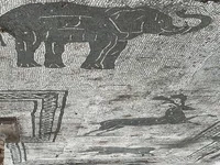 Mosaic with Elephant and Exotic Animals