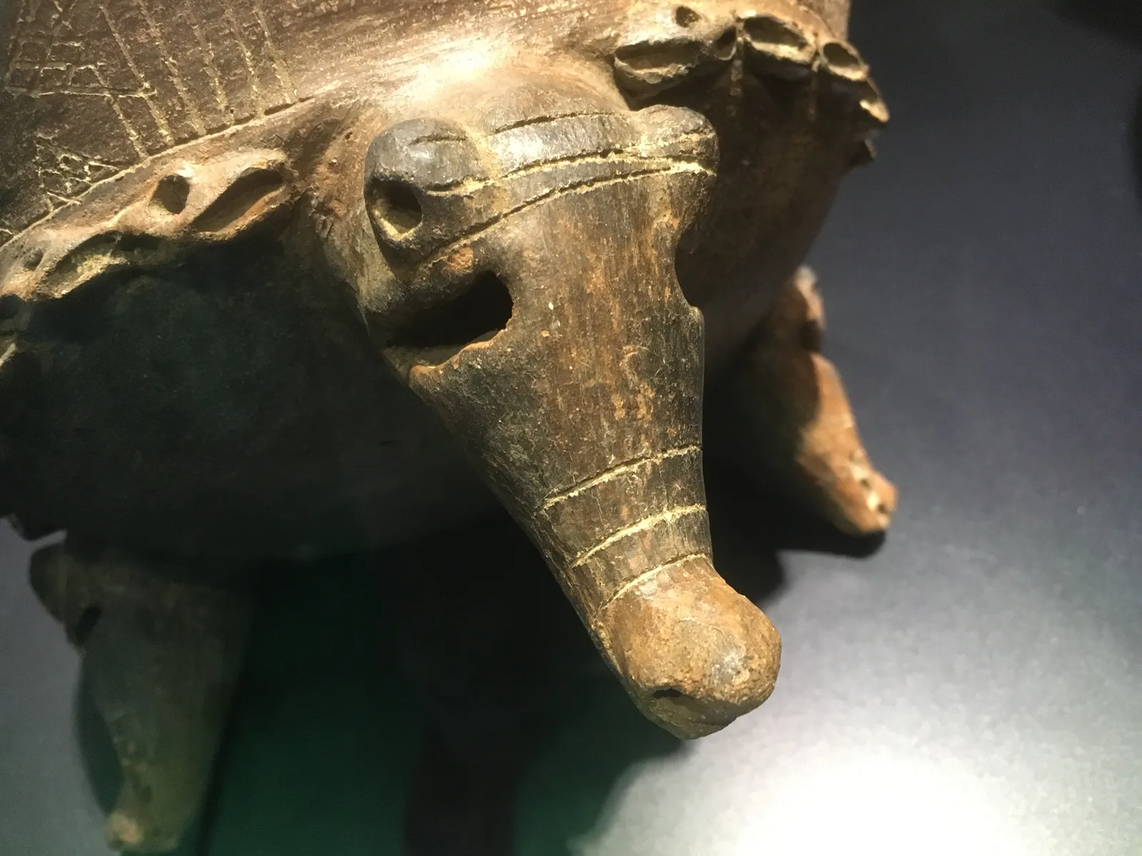 Greater Nicoya Tripod Vessel with Peccary Head