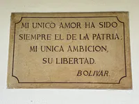 Plaque avec la déclaration de Simón Bolívar