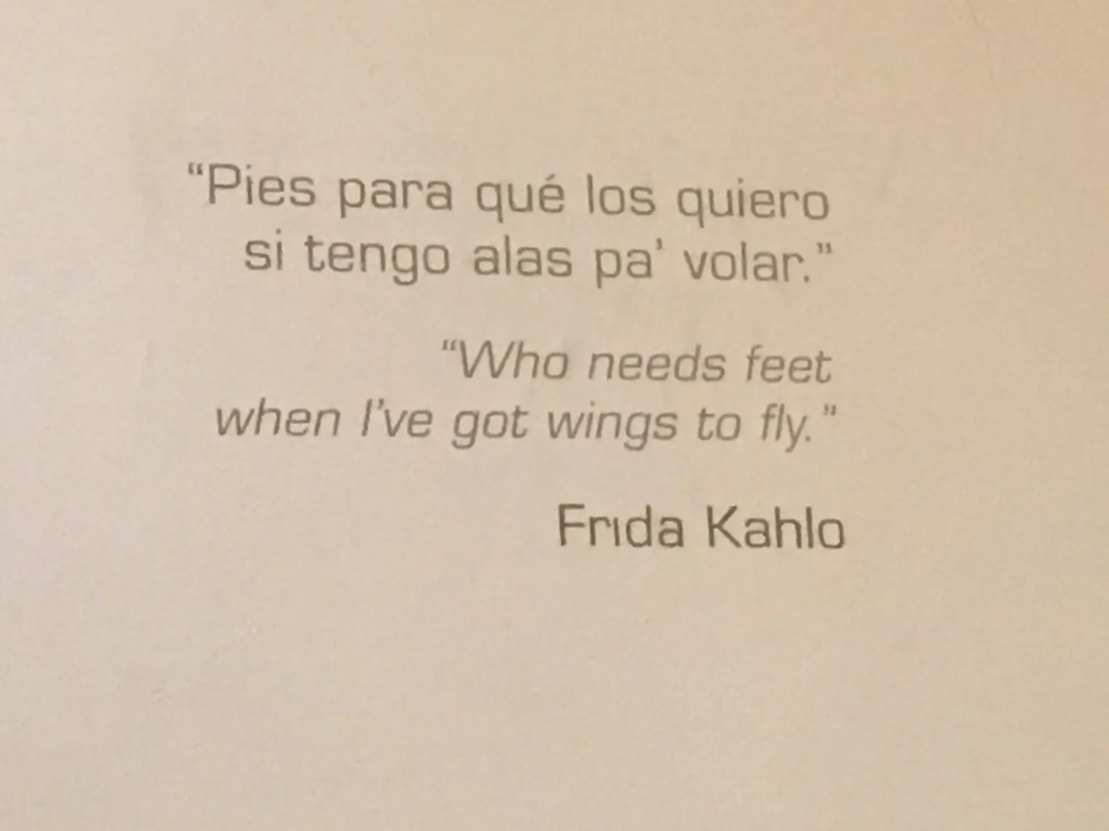 Who Needs Feet When I’ve Got Wings to Fly