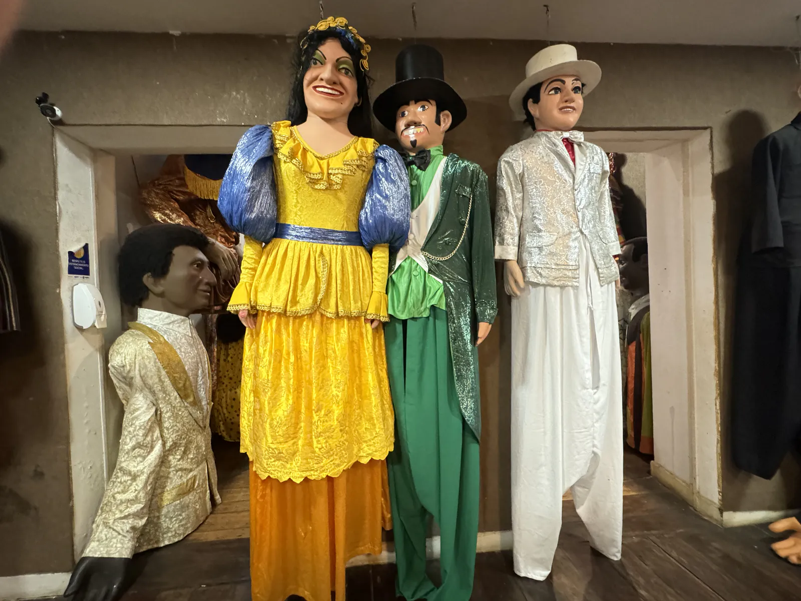 Giant Carnival Puppets in Formal Dress