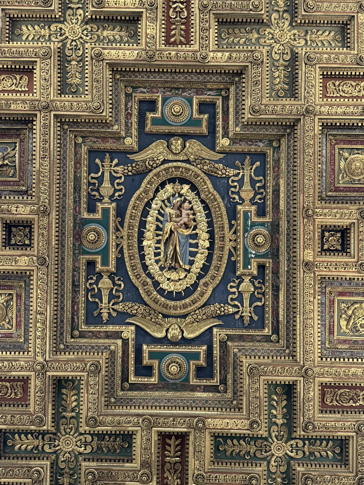 Madonna and Child on the Coffered Ceiling