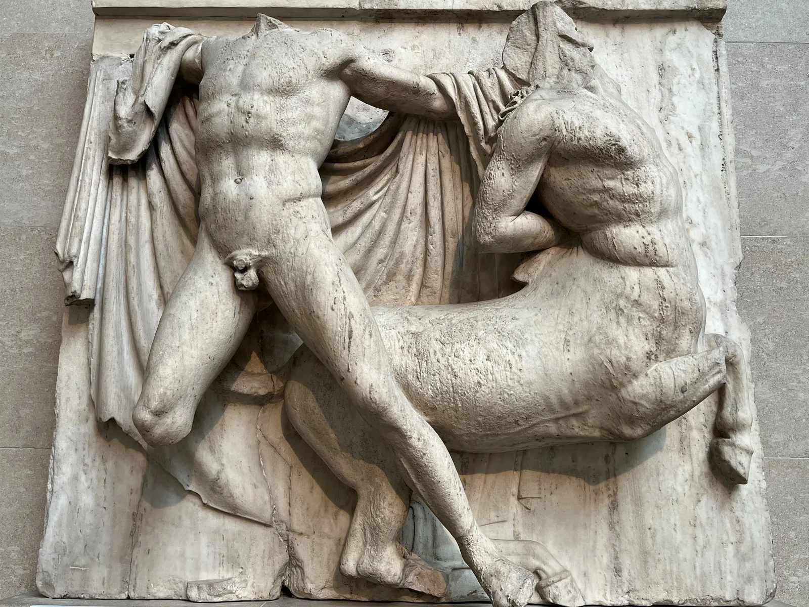 Lapith and Centaur Struggle