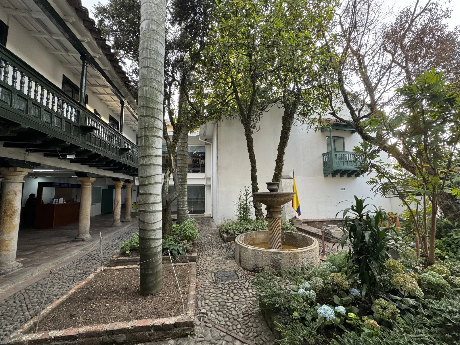 Colonial Courtyard with Fountain