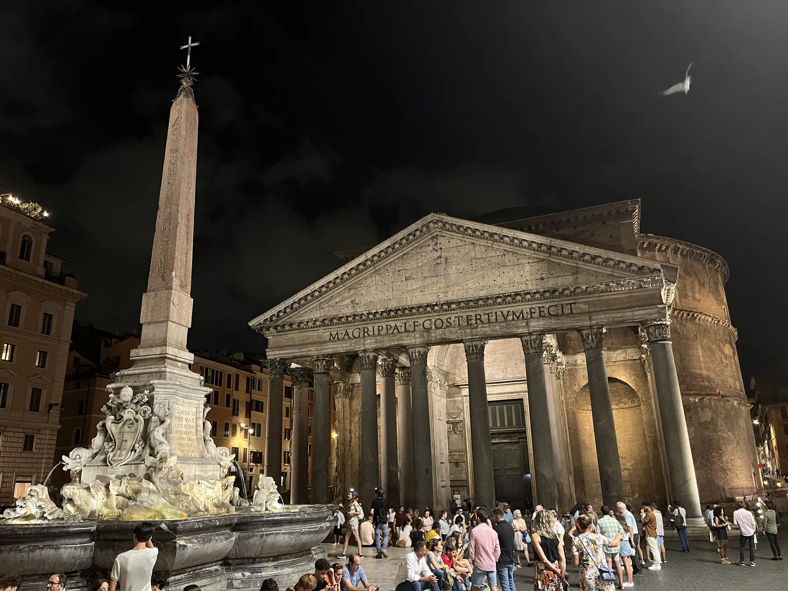 Pantheon with Macuteo Obelisk and Fountain