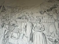 Colonial Garden Scene