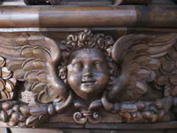 Cherubic Head on Baroque Pulpit