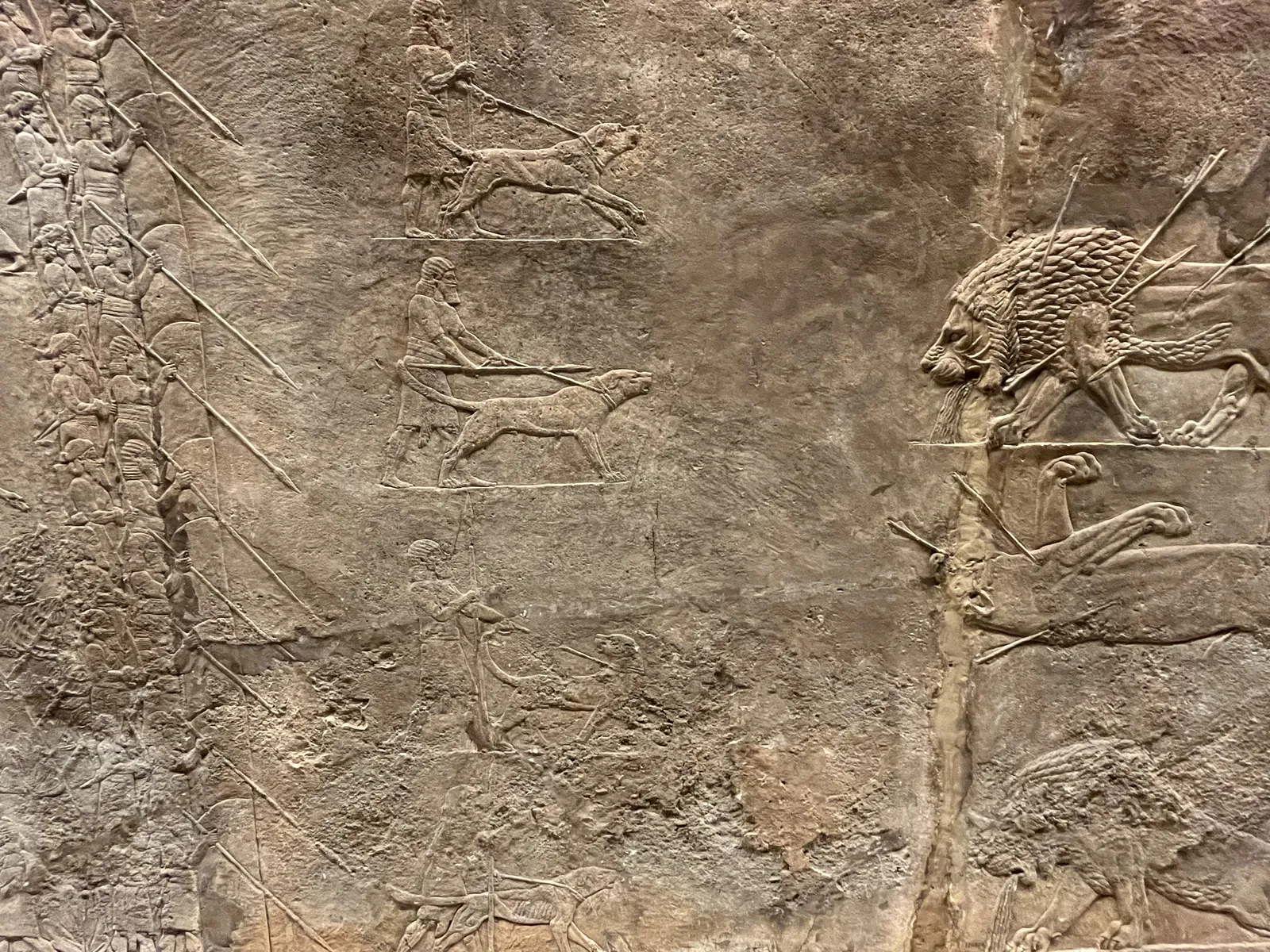Assyrian Lion Hunt Relief: Contained Chaos