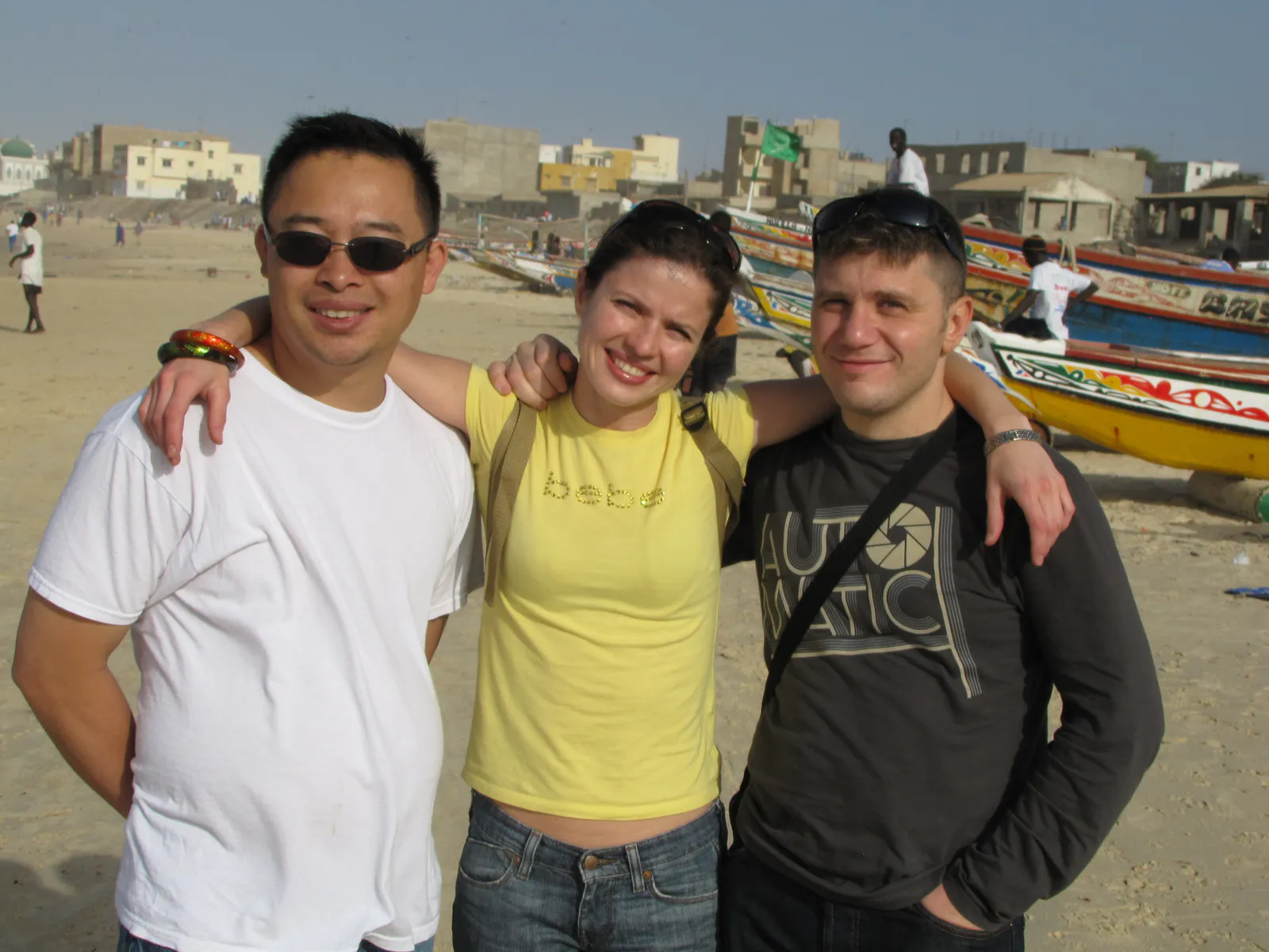 Max, Jelena, and a Coworker on the Beach