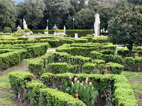 Parterre with Statues and Tulips