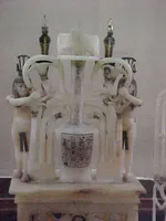 Calcite Perfume Vessel with Nile Gods