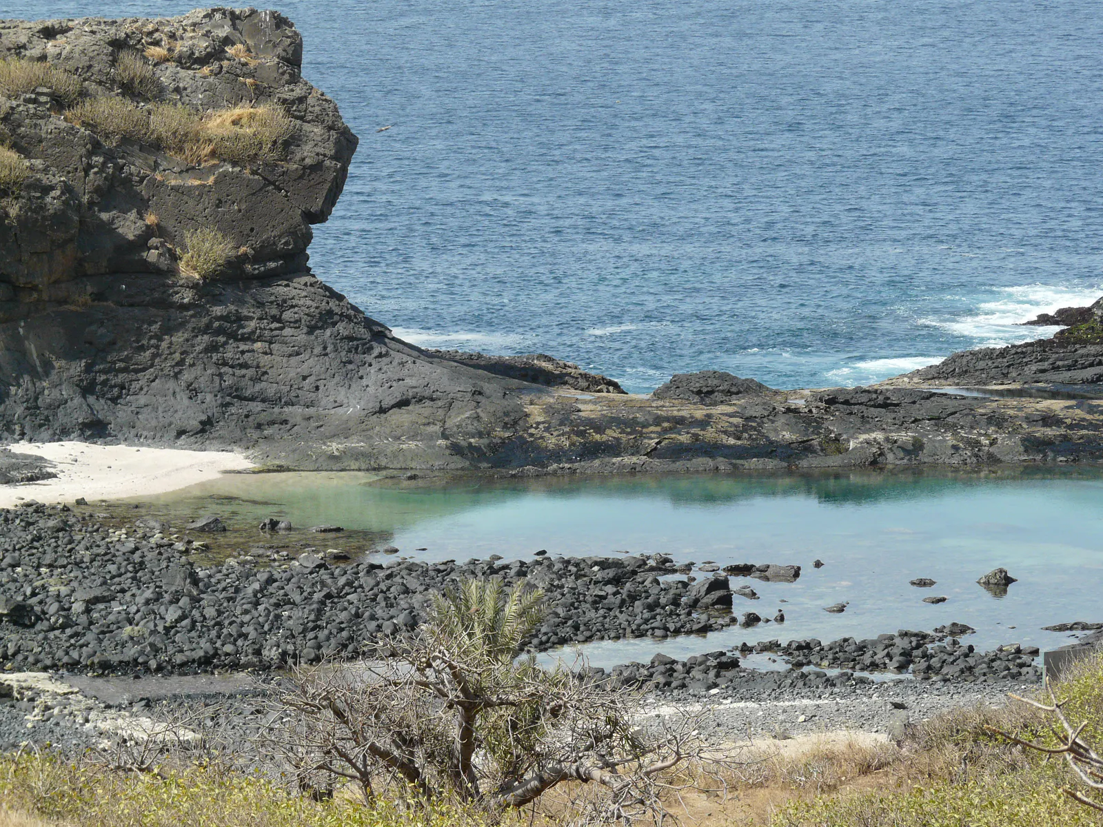 Volcanic Pool and Ocean Bluff