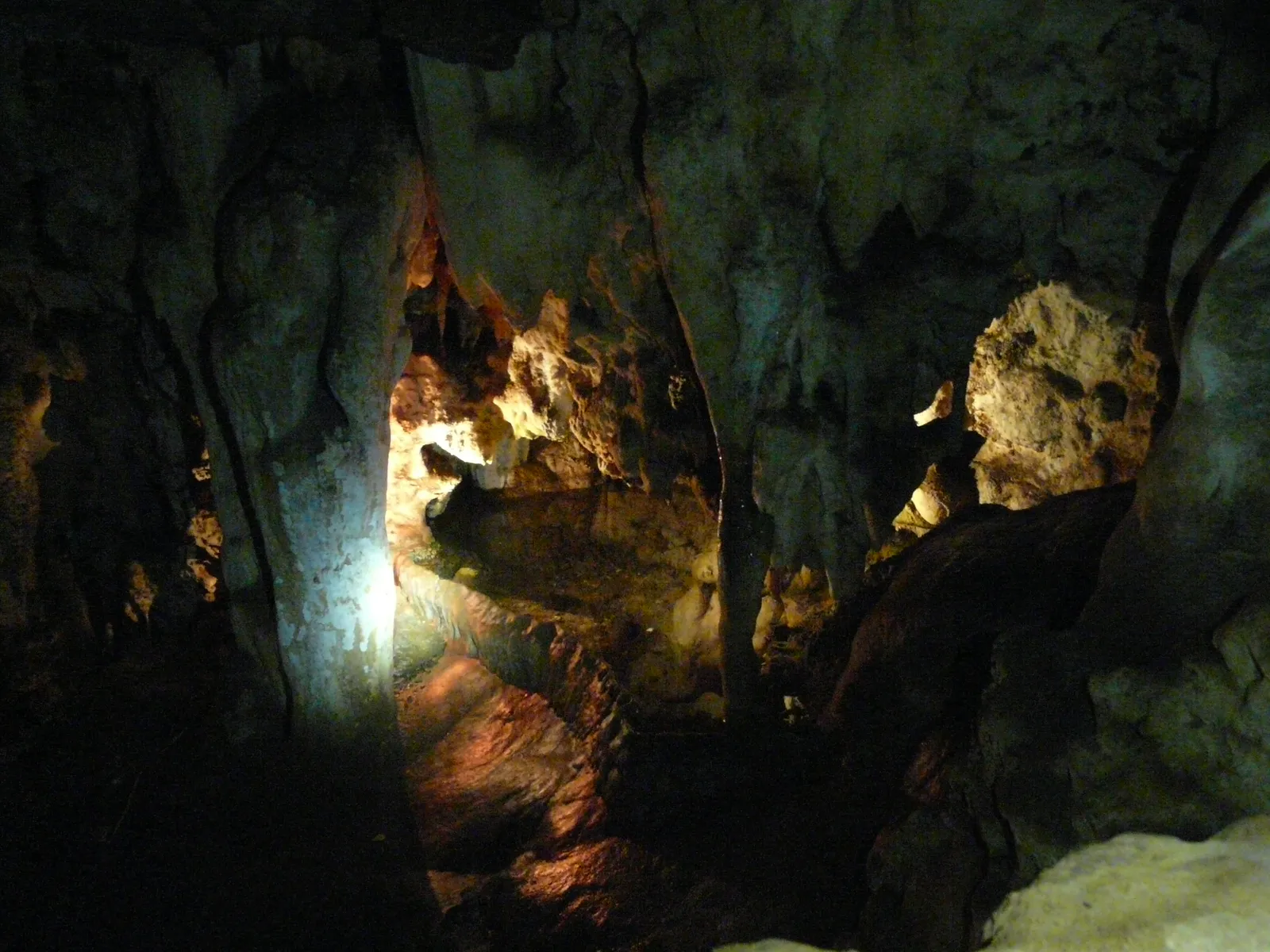 Limestone Pool and Flowstone Drapes