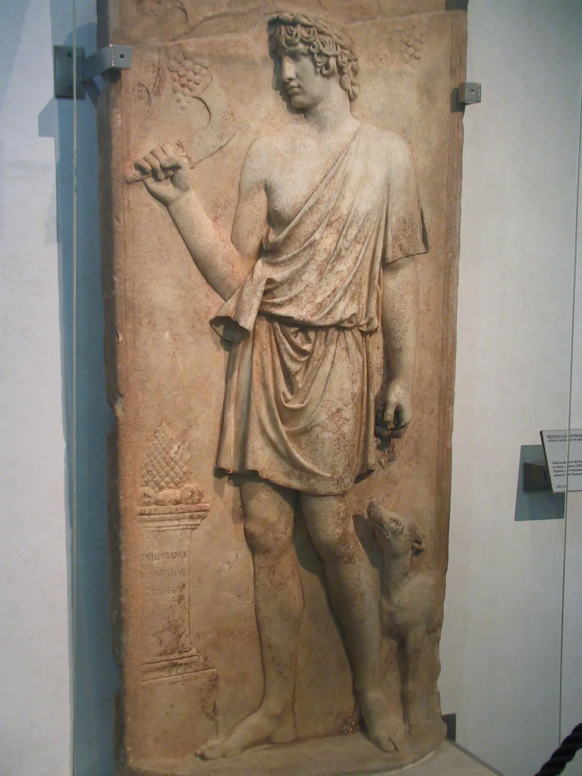 Marble Relief of Antinous as Silvanus