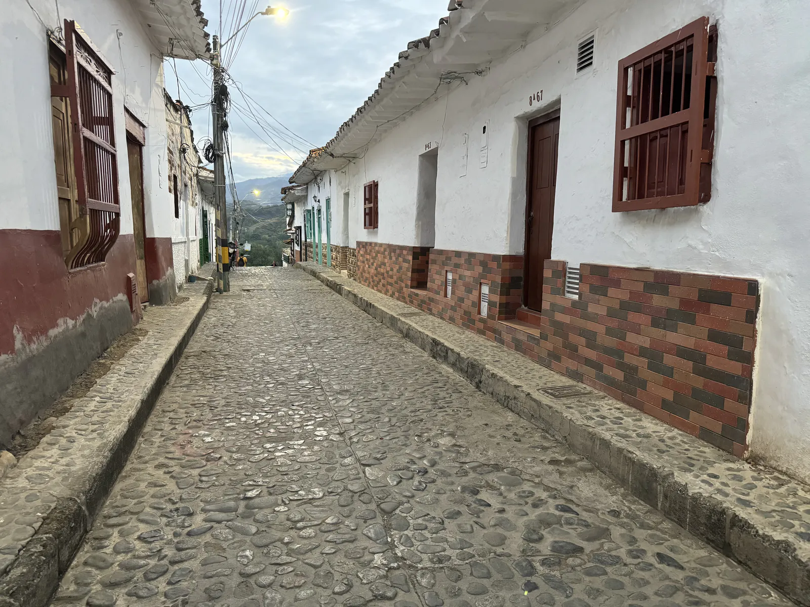 Cobblestone Street in Santa Fe