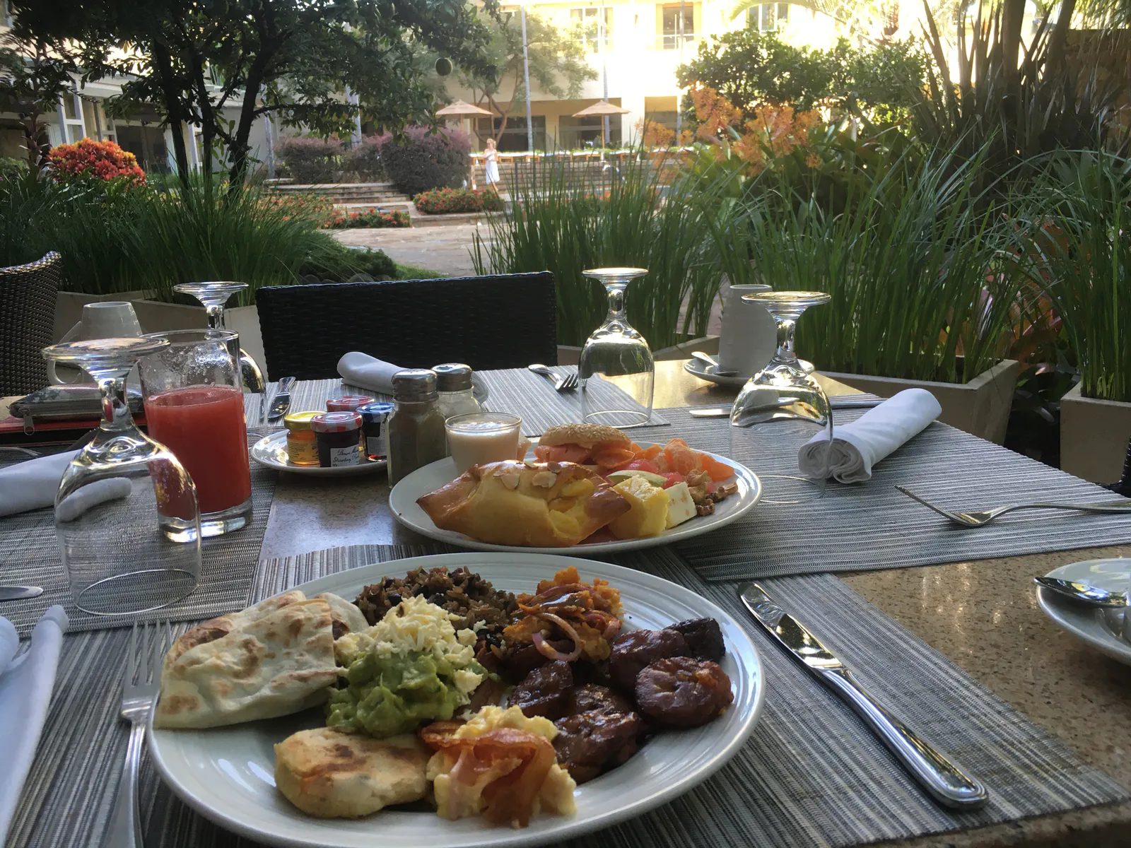 Traditional Costa Rican Breakfast Spread