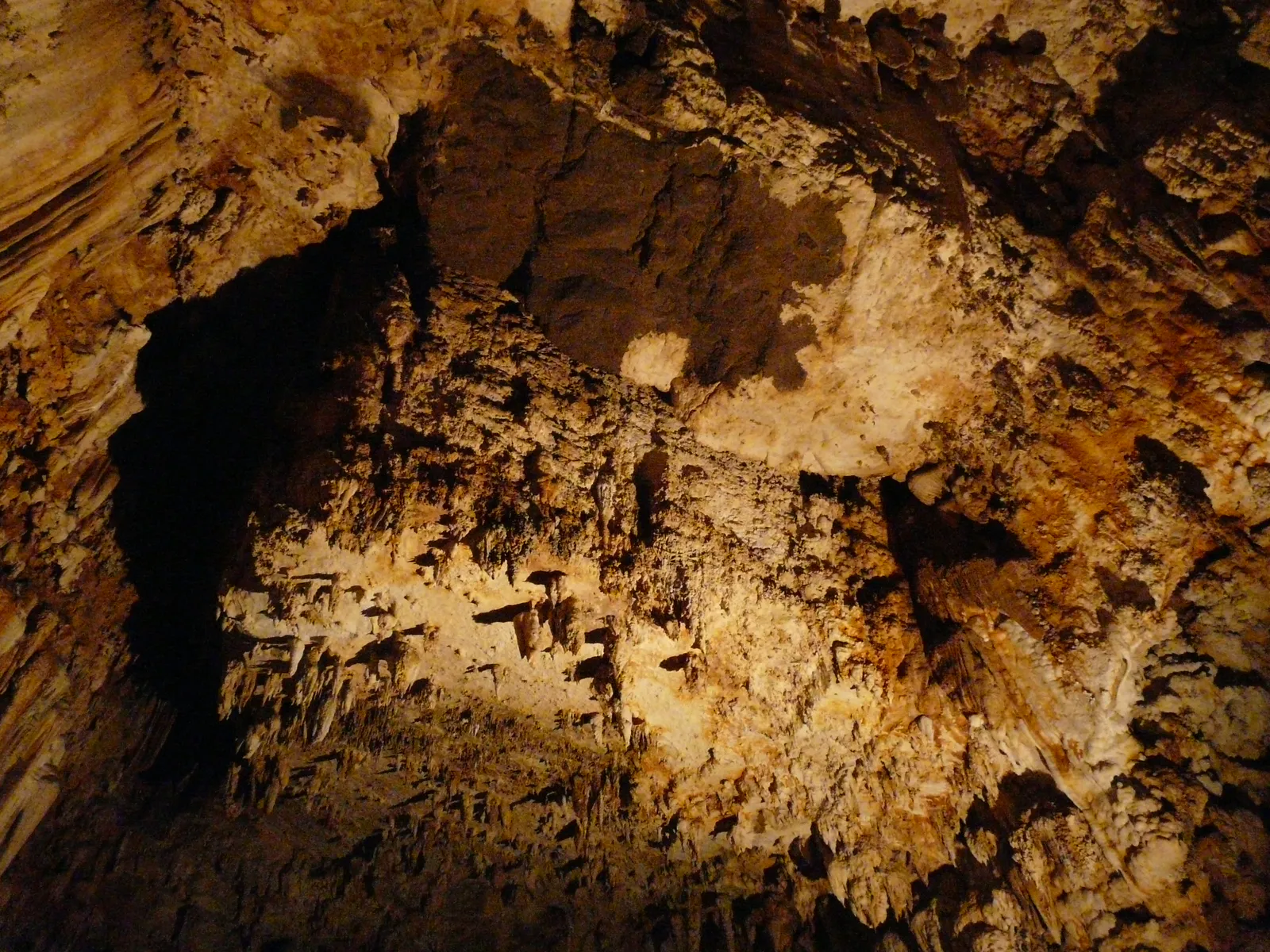 Cave Ceiling with Mineral Deposits