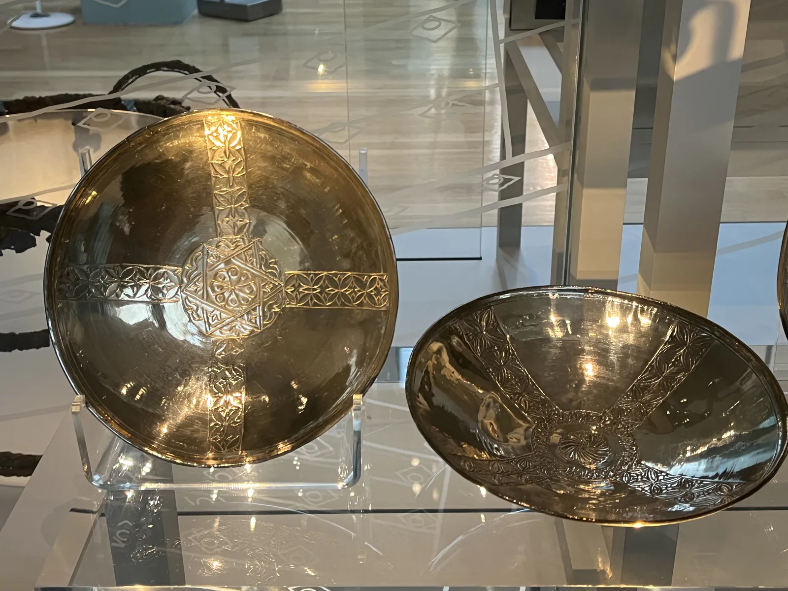 Sutton Hoo Silver Bowls with Cross Motifs