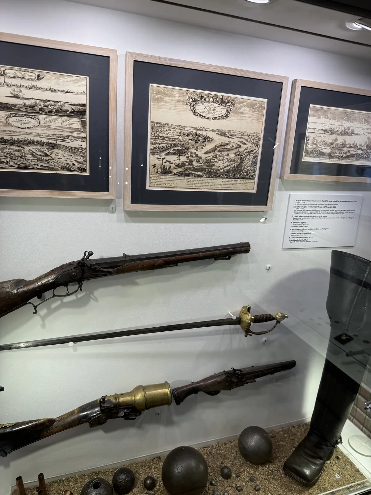 Weapons and Engravings from Great Northern War