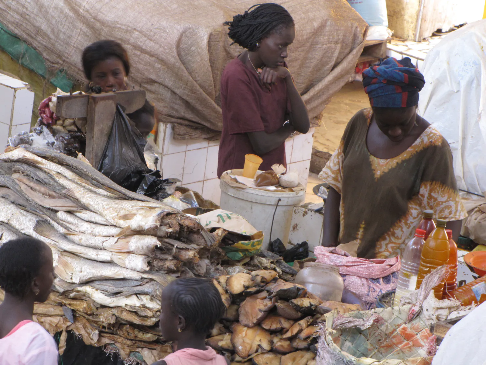 Dried Fish and Palm Oil Stall