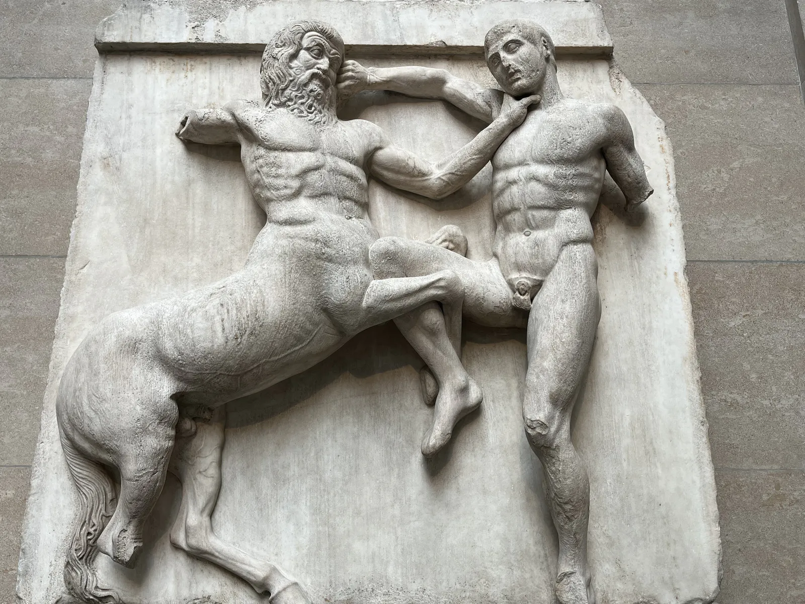 Centaur and Lapith in Violent Struggle