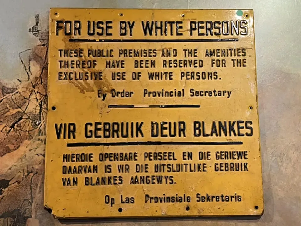 Apartheid-Era Segregation Sign