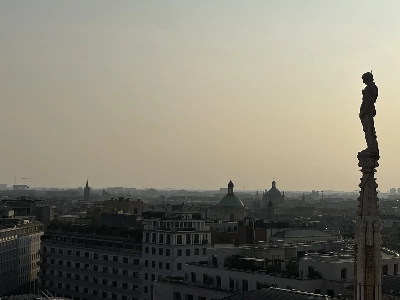 Silhouette over Domes