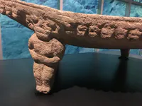 Nicoya Metate with Female Effigy Leg