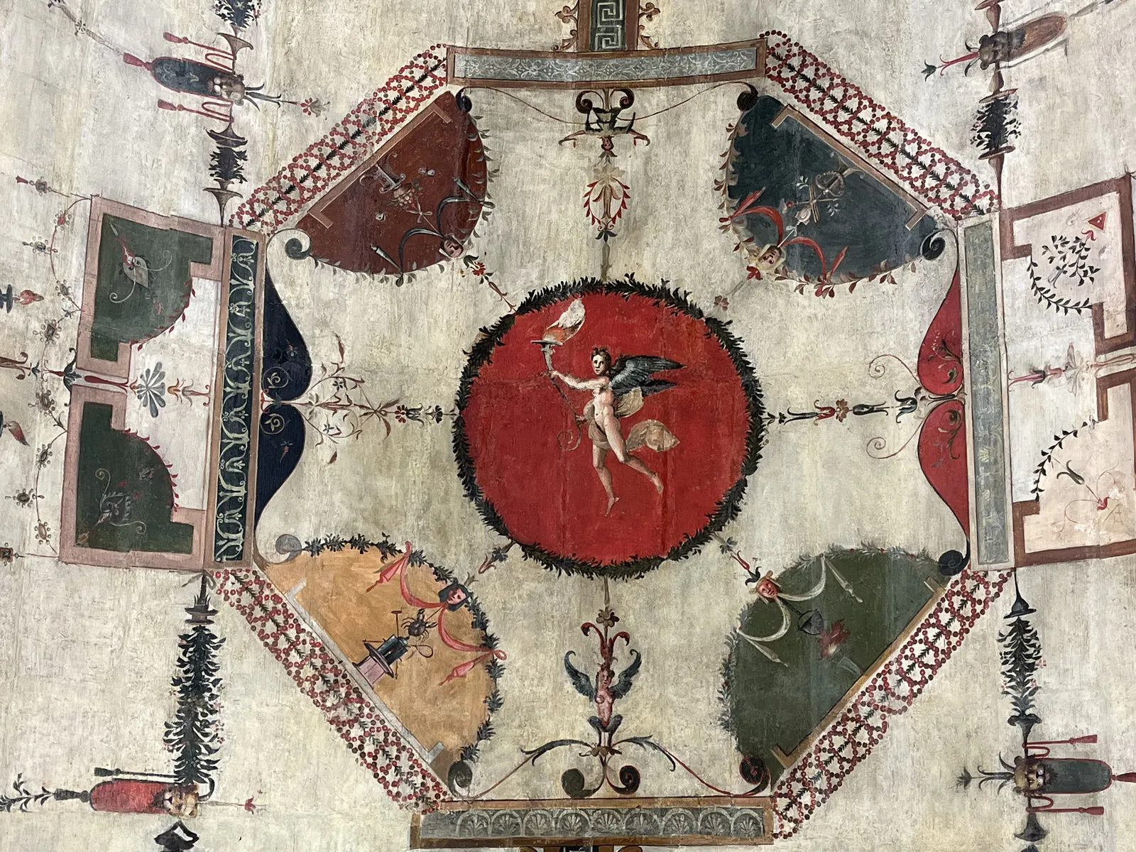 Grotesque Ceiling with Flying Figure