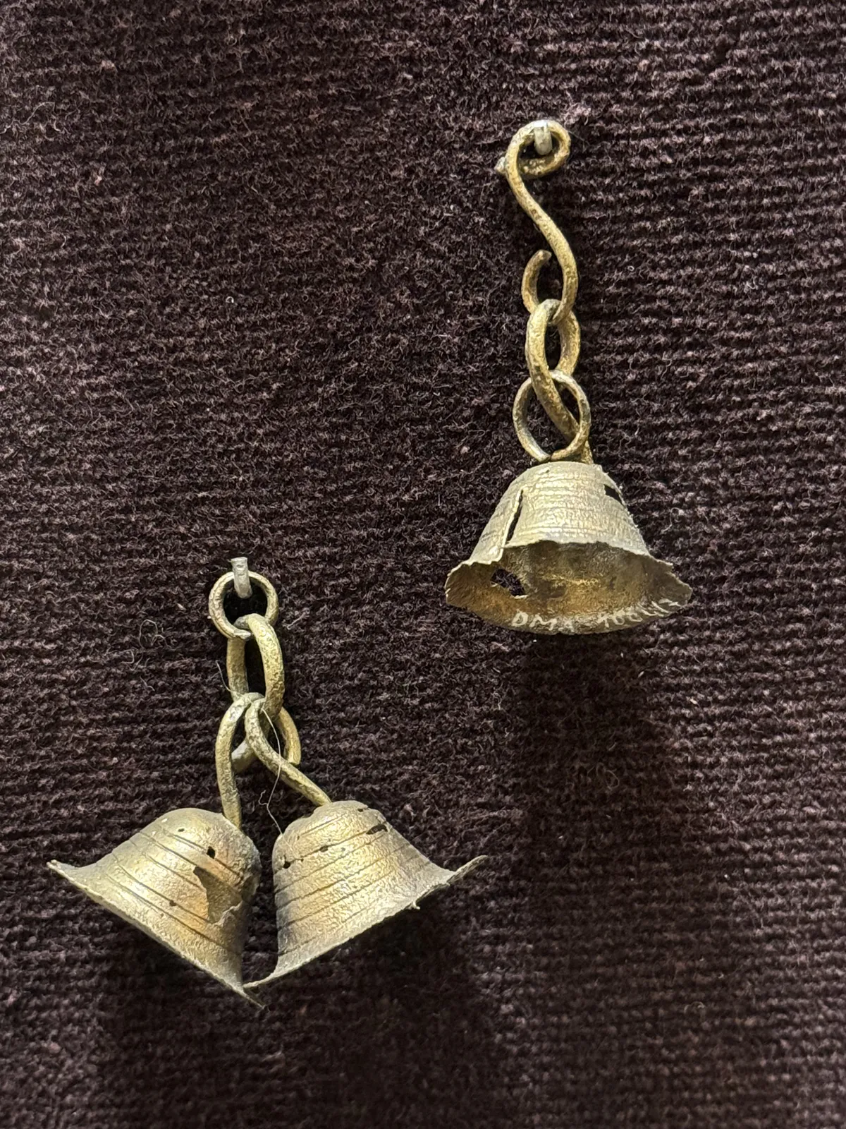 Bronze Bell-Shaped Pendants