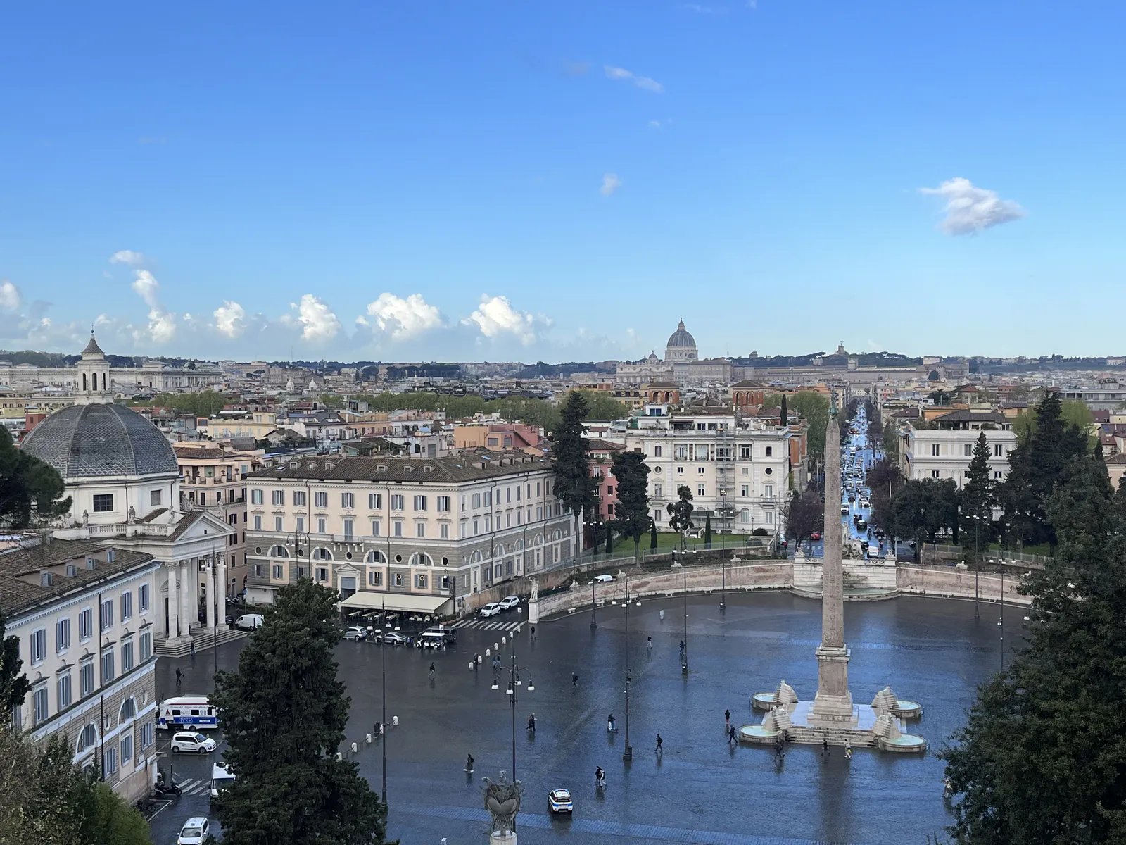 The Egyptian Obelisk and Via del Corso View