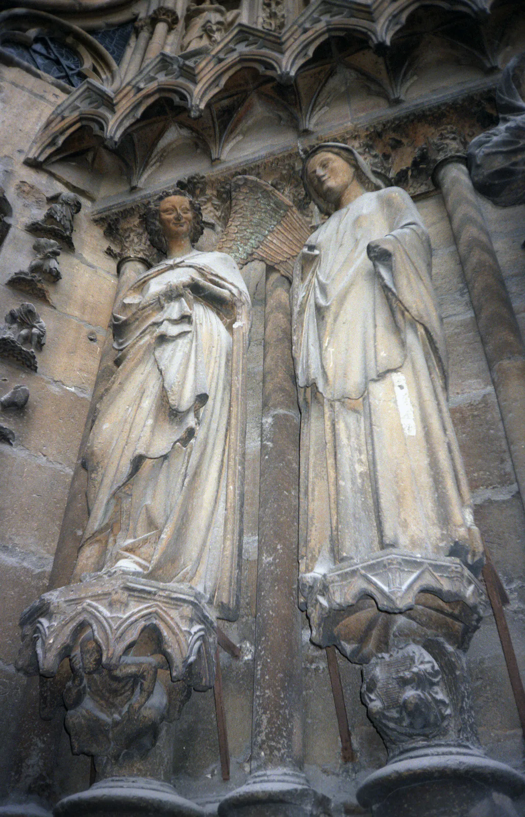 Smiling Angel and Virgin Mary